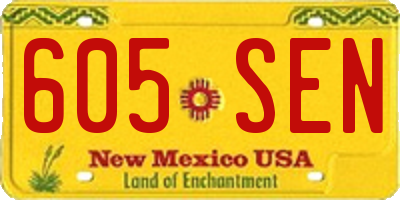 NM license plate 605SEN