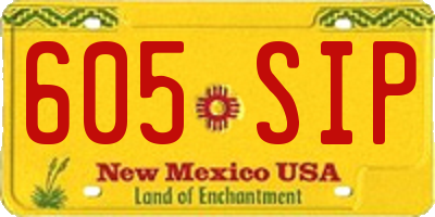 NM license plate 605SIP
