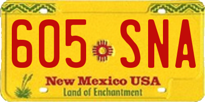 NM license plate 605SNA