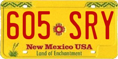 NM license plate 605SRY