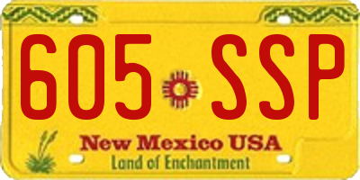 NM license plate 605SSP