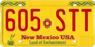 NM license plate 605STT