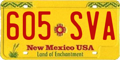 NM license plate 605SVA