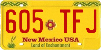 NM license plate 605TFJ