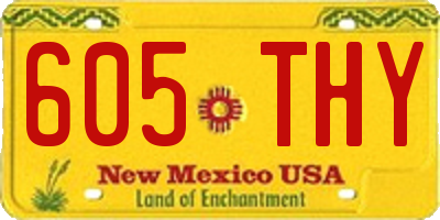 NM license plate 605THY