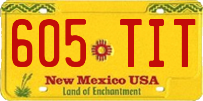NM license plate 605TIT