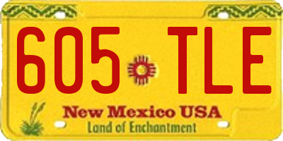 NM license plate 605TLE
