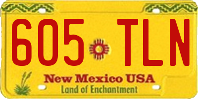 NM license plate 605TLN