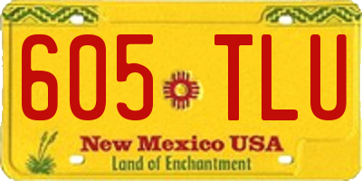 NM license plate 605TLU