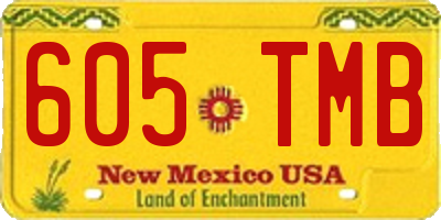 NM license plate 605TMB