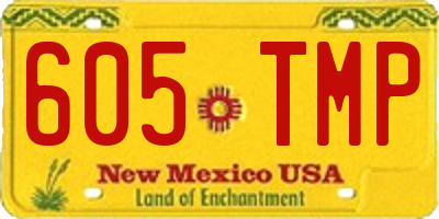 NM license plate 605TMP