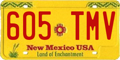 NM license plate 605TMV