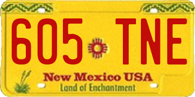 NM license plate 605TNE