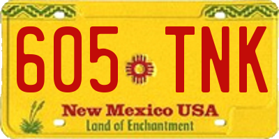 NM license plate 605TNK