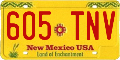 NM license plate 605TNV