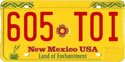 NM license plate 605TOI