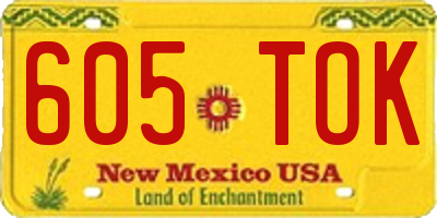 NM license plate 605TOK