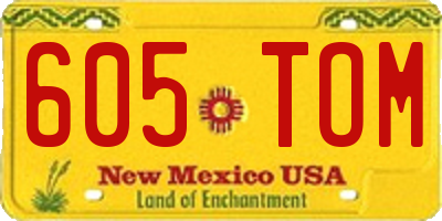 NM license plate 605TOM