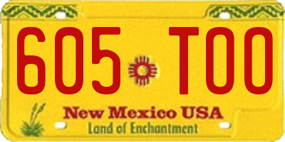 NM license plate 605TOO