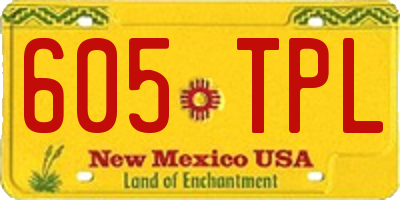NM license plate 605TPL
