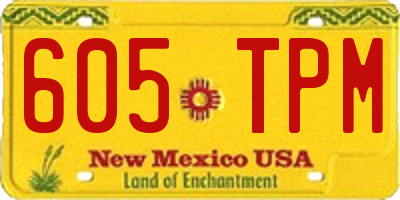 NM license plate 605TPM