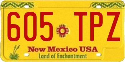 NM license plate 605TPZ