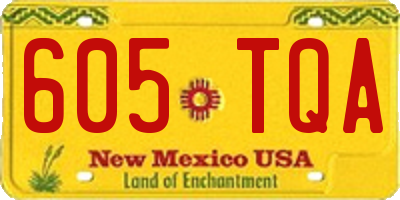 NM license plate 605TQA
