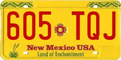 NM license plate 605TQJ