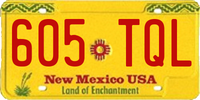 NM license plate 605TQL