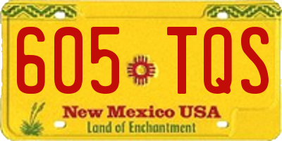 NM license plate 605TQS