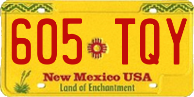 NM license plate 605TQY