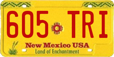 NM license plate 605TRI