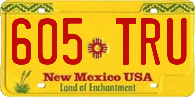 NM license plate 605TRU