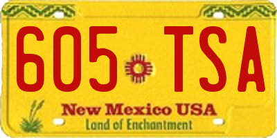 NM license plate 605TSA