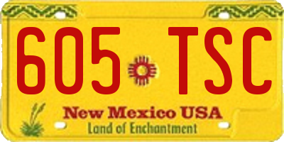 NM license plate 605TSC