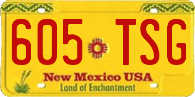 NM license plate 605TSG