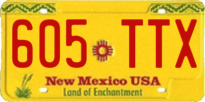 NM license plate 605TTX