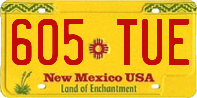 NM license plate 605TUE