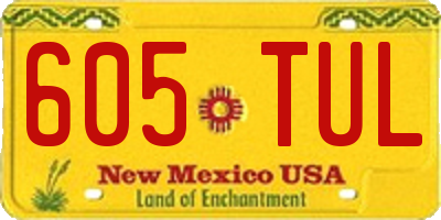 NM license plate 605TUL