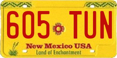NM license plate 605TUN