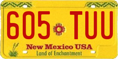 NM license plate 605TUU