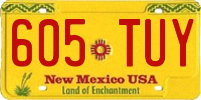 NM license plate 605TUY