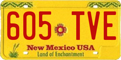 NM license plate 605TVE