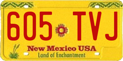 NM license plate 605TVJ