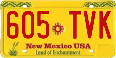 NM license plate 605TVK