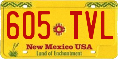 NM license plate 605TVL