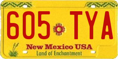 NM license plate 605TYA