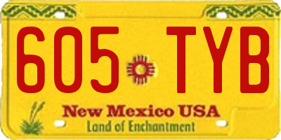 NM license plate 605TYB