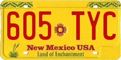 NM license plate 605TYC