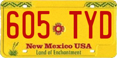 NM license plate 605TYD